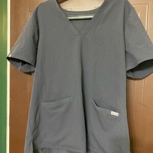 Figs Technical Collection Casma Charcoal Scrub Top XL